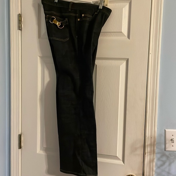 Michael Kors Denim - Michael Kors dark blue jeans gold buckle back pocket. Size 8P. GUC.